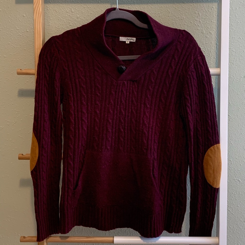 Built By Wendy wool shawl collar sweater
